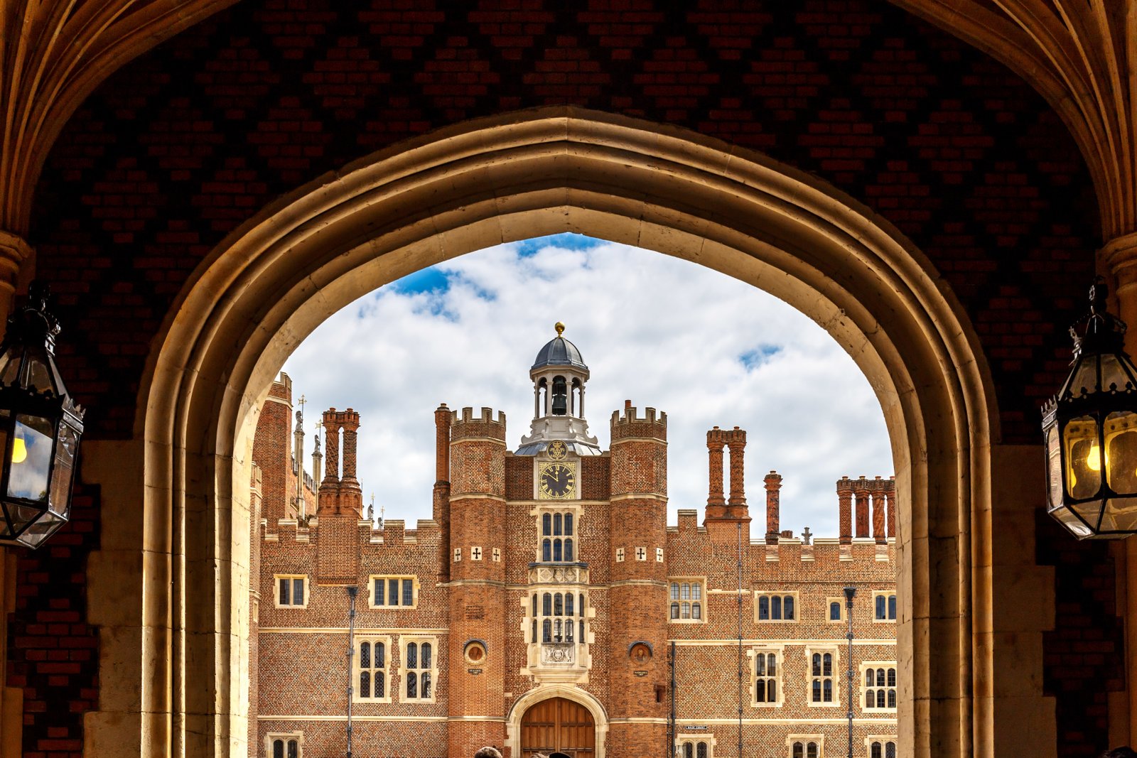 Hampton Court Palace through the arch